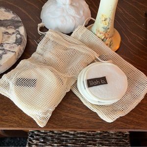 Set of 2 Lilah B reusable washable makeup face wash pads, NWT